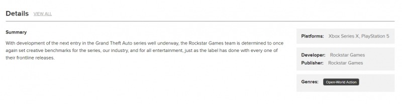 На сайте Metacritic появилась страница Grand Theft Auto 6