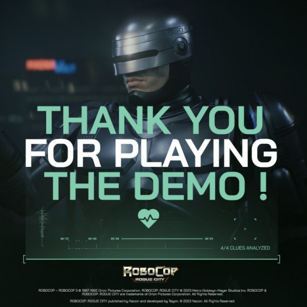 Создатели RoboCop Rogue City похвастались успехом демоверсии, которая привлекла сотни тысяч игроков