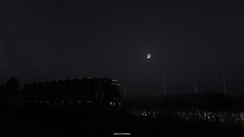 В патче 1.49 для Euro Truck Simulator 2 и American Truck Simulator появятся HDR скайбоксы, Луна и новые погодные эффекты
