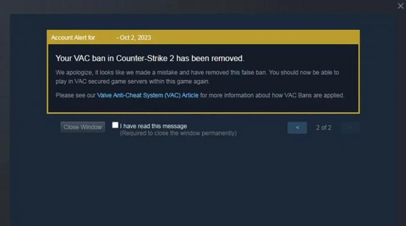 Valve начала снимать несправедливые баны за игру в Counter Strike 2 на Windows 7