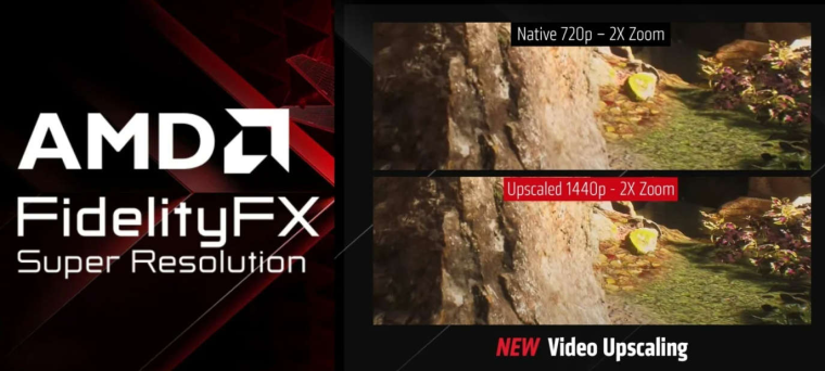 AMD внедряет технологию масштабирования FidelityFX Super Resolution для YouTube и плеера VLC